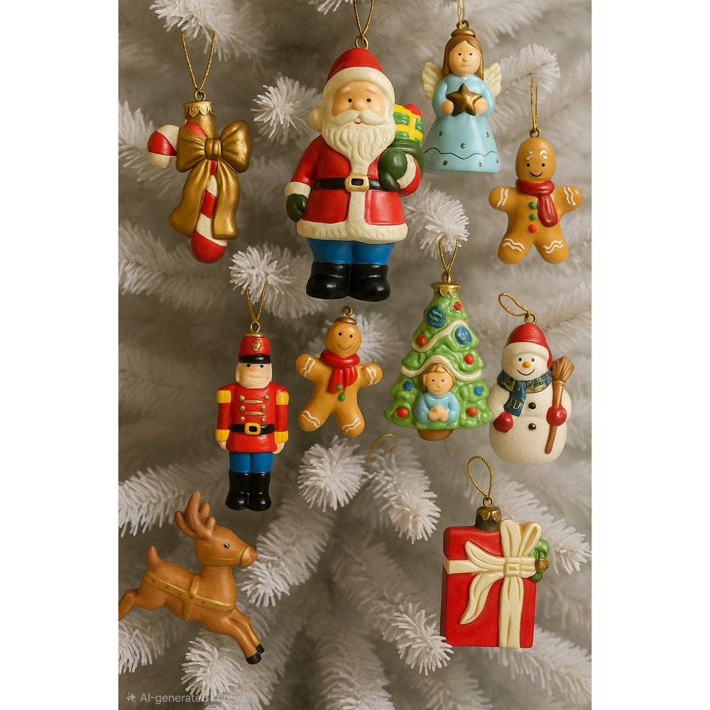 Set VTG 2001 Thomas Pacconi Classic Hand Painted Christmas Ornament Original Box